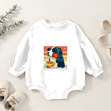 Discover Bernese Mountain Dog Sunglasses Coffee Baby Romper Sweatshirts