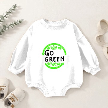 Discover neon Green Circle Outline Go Green Baby Romper Sweatshirts