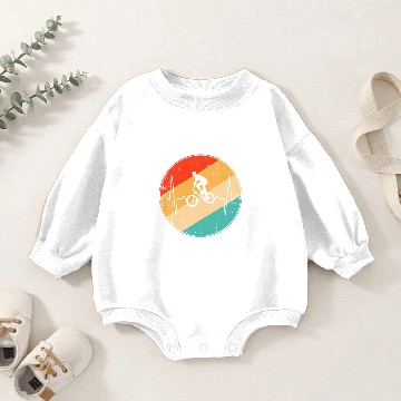 Discover bmx retro heartbeat Baby Romper Sweatshirts