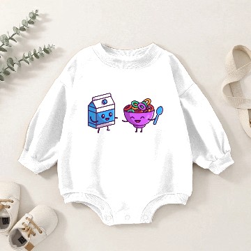 Discover Happy milk and cereal Baby Romper Sweatshirts
