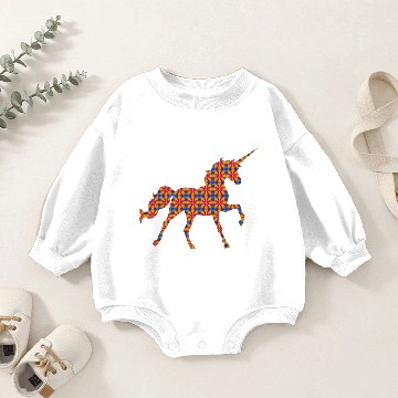 Discover Patterned Unicorn Baby Romper Sweatshirts