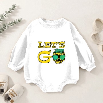 Discover lets go pineapple skull - funny surfing quote Baby Romper Sweatshirts