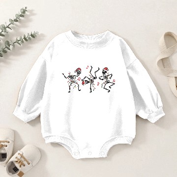 Discover christmas skeleton Baby Romper Sweatshirts