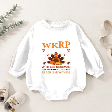 Discover wkrp turkey drop Baby Romper Sweatshirts