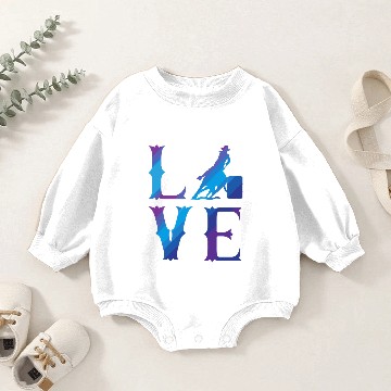 Discover Love Barrel Racing Baby Romper Sweatshirts