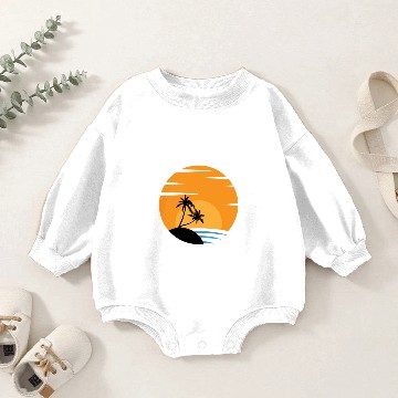 Discover Black yellow Blue White Simple Beach Baby Romper Sweatshirts
