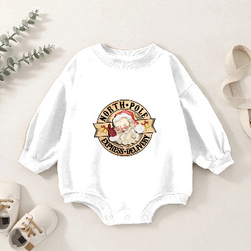 Discover North Pole Express Deliver Baby Romper Sweatshirts