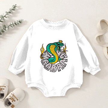 Discover Ice Blue Logo Baby Romper Sweatshirts