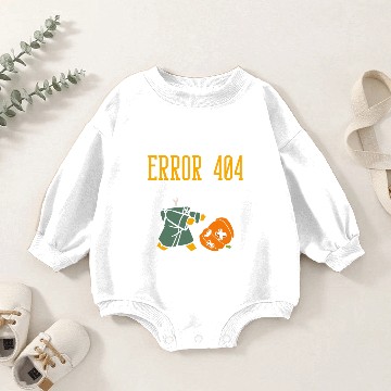 Discover Error 404 Costume Not Found Halloween Pumpkin Head Baby Romper Sweatshirts