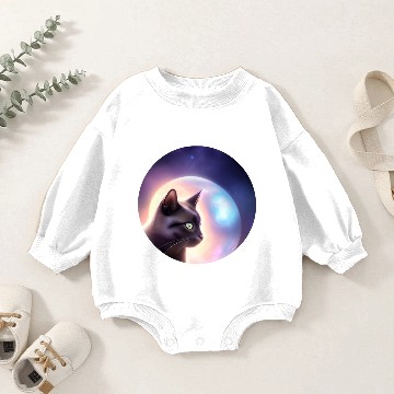 Discover Astro Kitty Baby Romper Sweatshirts