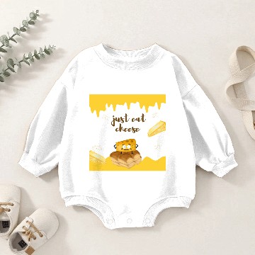 Discover Just eat cheese Baby Romper Sweatshirts