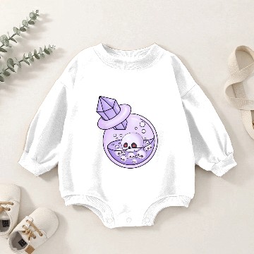Discover Chibi Skeleton poison bottle Baby Romper Sweatshirts