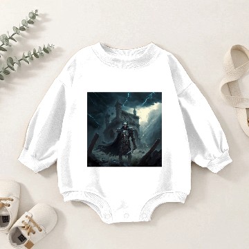 Discover Death Knight in Thunderstorm Baby Romper Sweatshirts