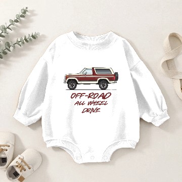 Discover off road Maroon Baby Romper Sweatshirts