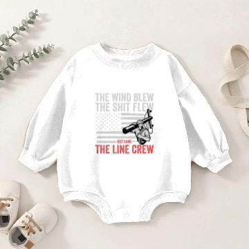 Discover Funny Electrical Lineman Saying Thank A Lineman Baby Romper Sweatshirts