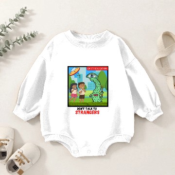 Discover Don't Talk To Strangers Baby Romper Sweatshirts
