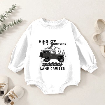 Discover King of The Mountains Toyota Land Cruiser J40 Baby Romper Sweatshirts