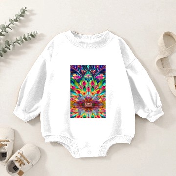 Discover Abstract Stained Glass Baby Romper Sweatshirts