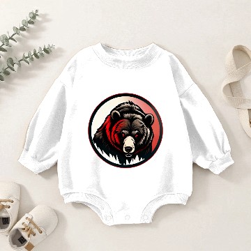 Discover Bear Down Baby Romper Sweatshirts