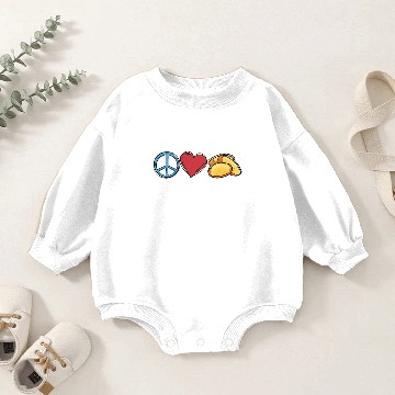 Discover Peace Love Garlic Bread Baby Romper Sweatshirts