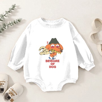 Discover BEWARE OF DOG Baby Romper Sweatshirts