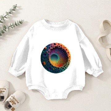 Discover Rounded Psychedelic Swirl Baby Romper Sweatshirts
