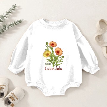 Discover Herb Calendula Baby Romper Sweatshirts