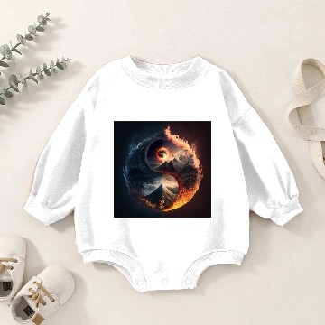 Discover Ying Yang  Baby Romper Sweatshirts