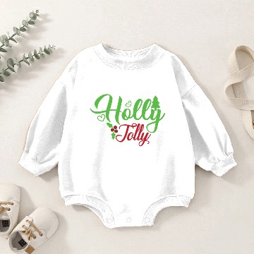 Discover Holly Jolly Baby Romper Sweatshirts
