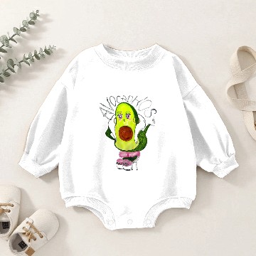 Discover Avocado Drawing Baby Romper Sweatshirts