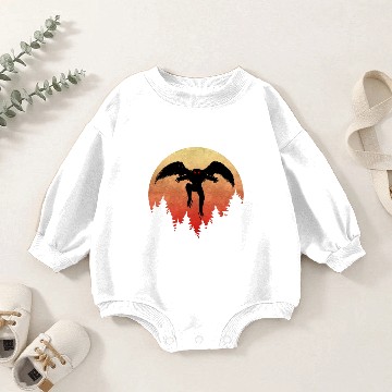 Discover Cryptidcore Aesthetic Mothman Cryptozoology Baby Romper Sweatshirts