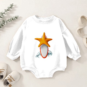 Discover Starfish surfboard Baby Romper Sweatshirts
