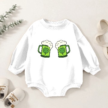 Discover Drinking Green Beer Boobs Shamrock Irish Patricks Baby Romper Sweatshirts