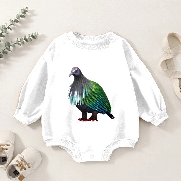 Discover Collared dove illustration Baby Romper Sweatshirts