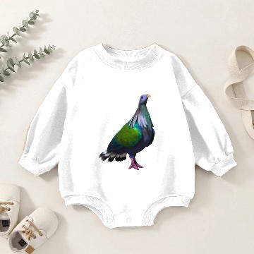 Discover Collared dove illustration Baby Romper Sweatshirts