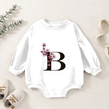 Discover B Botanical Monogram Baby Romper Sweatshirts