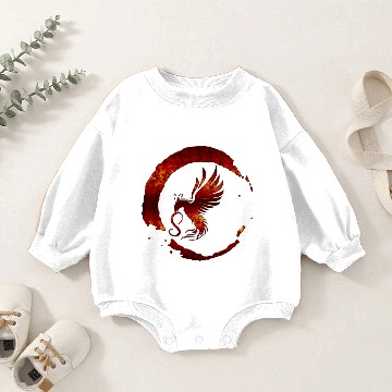 Discover Fiery Bird Monogram S Baby Romper Sweatshirts