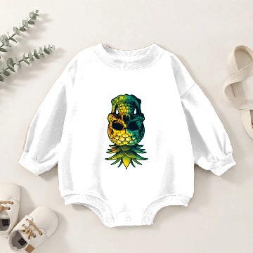 Discover Upside Down Pineapple Skull Swinger Swinging Gift Baby Romper Sweatshirts