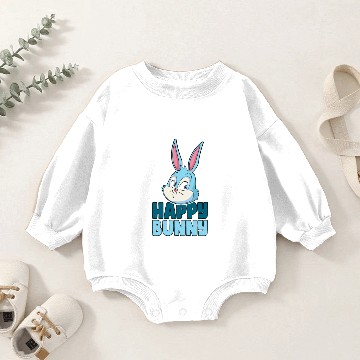 Discover Funny Easter Bunny Boy Blue Baby Romper Sweatshirts
