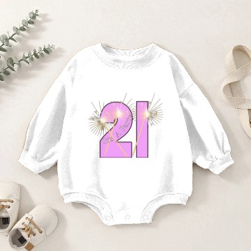 Discover 21st Birthday Baby Romper Sweatshirts
