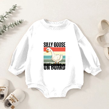 Discover silly goose on board Baby Romper Sweatshirts