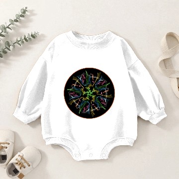 Discover 5 Point Rainbow Mandala 1 Baby Romper Sweatshirts