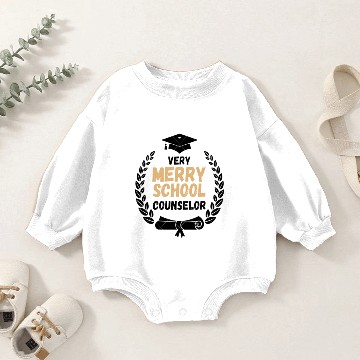 Discover very merry school counselor Baby Romper Sweatshirts