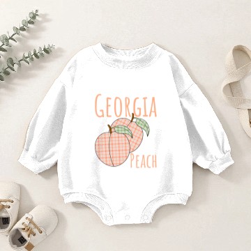 Discover Georgia Peach Baby Romper Sweatshirts