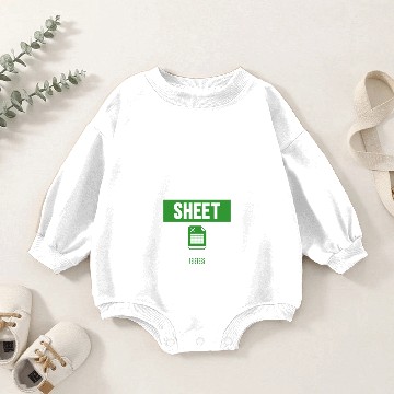 Discover Funny Excel Pun, It's Too Early for this Sheet Baby Romper Sweatshirts