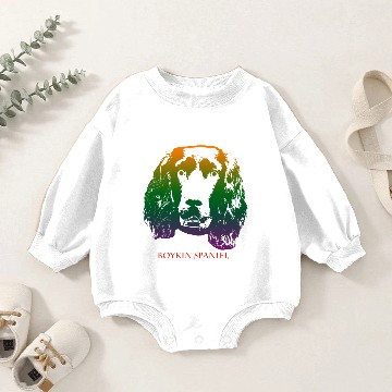Discover The boykin spaniel head is Violet, Green, Orange Baby Romper Sweatshirts