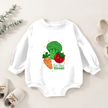 Discover Eat Your Veggies Baby Romper Sweatshirts