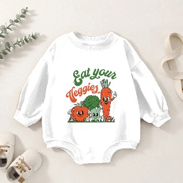 Discover Eat Your Veggies eat veggies Baby Romper Sweatshirts