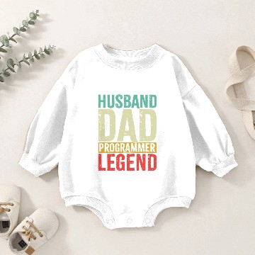 Discover Husband Dad Programmer Legend Baby Romper Sweatshirts