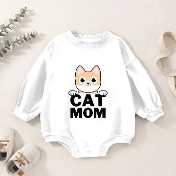 Discover Funny Cat Mom Baby Romper Sweatshirts